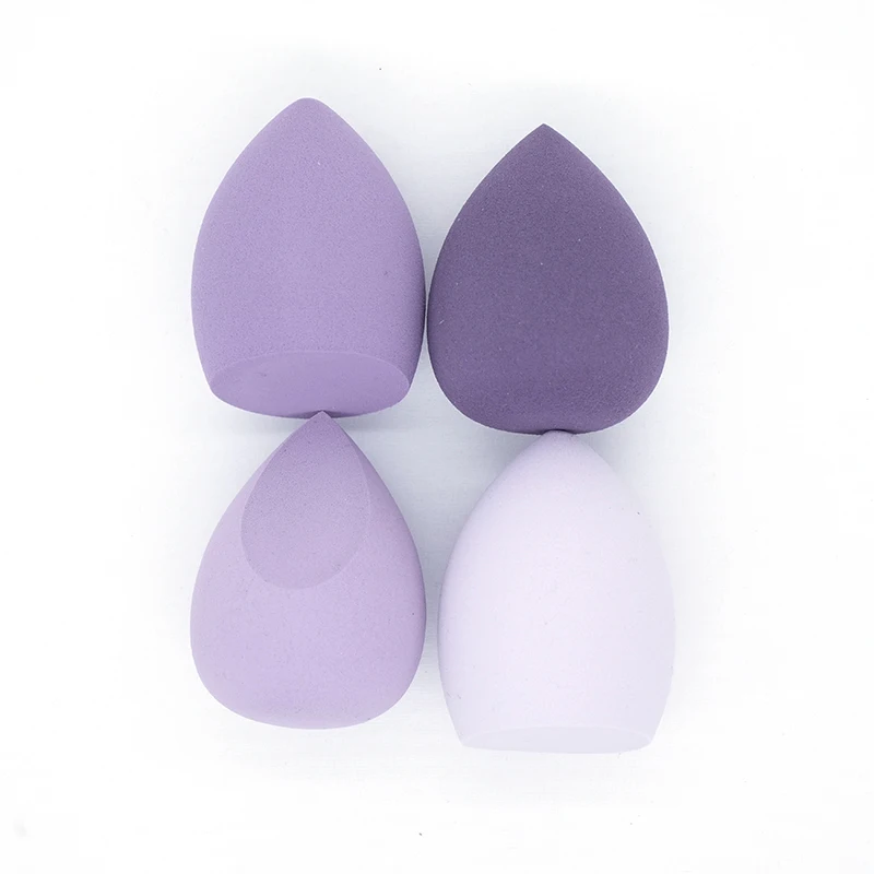4 unid/bolsa esponja de maquillaje en polvo Puff seco y húmedo combinado belleza cosmética bola base en polvo Puff corte biselado herramienta de esponja de maquillaje