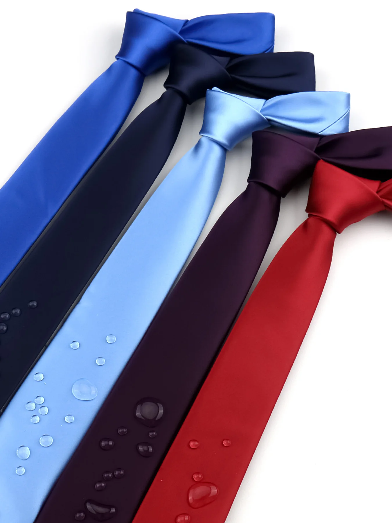 HUISHI Waterproof Tie For Mens Luxury Necktie Elegant Fashion Business Neck Tie Wedding Suit Accessories Solid Color Cravatas