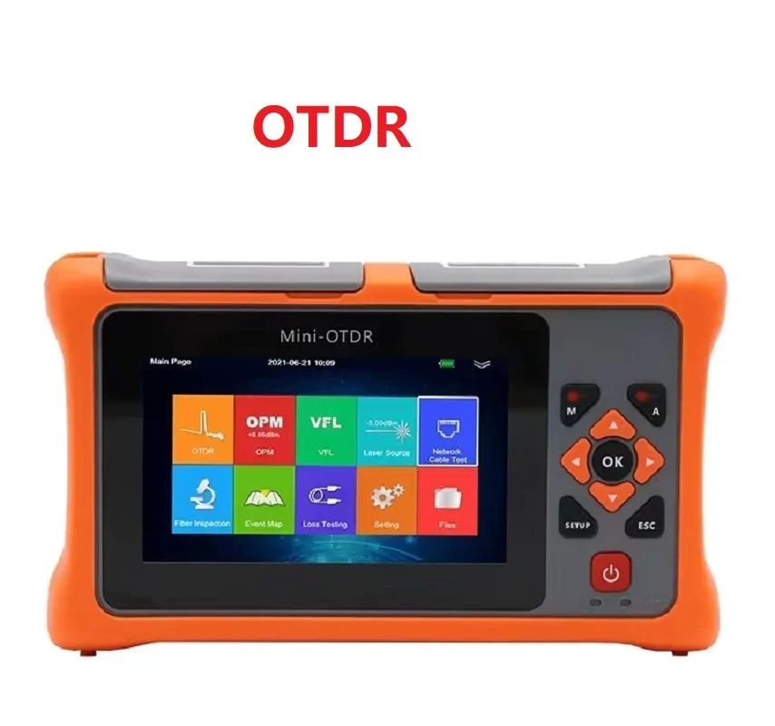 

Мини OTDR 26/24dB активный волоконно-оптический рефлектометр сенсорный экран VFL OLS OPM события карта Ethernet кабель тестер