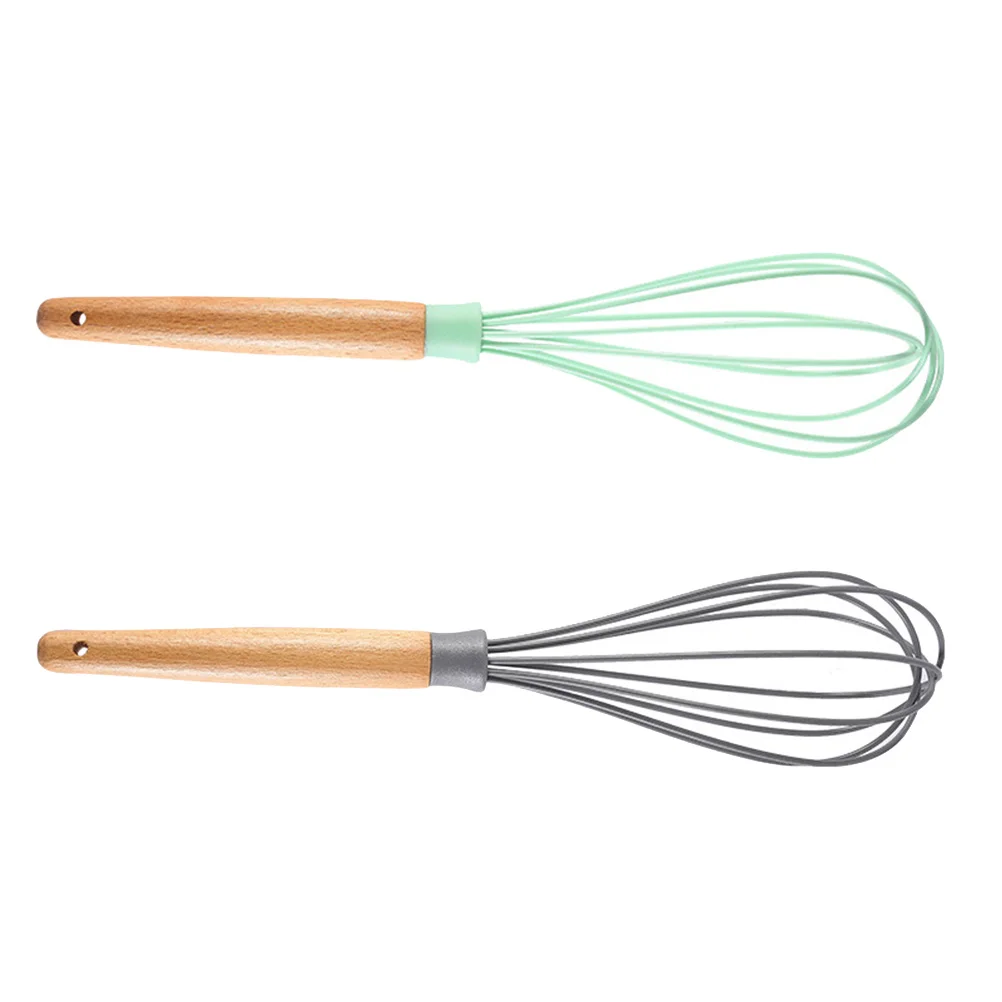

2pcs Eggbeater Stainless 2 Stainless Steel Eggbeater Pcs Kitchen Tools Bamboo H Mixer Whisk Egg Whisker Manual Baking Pan