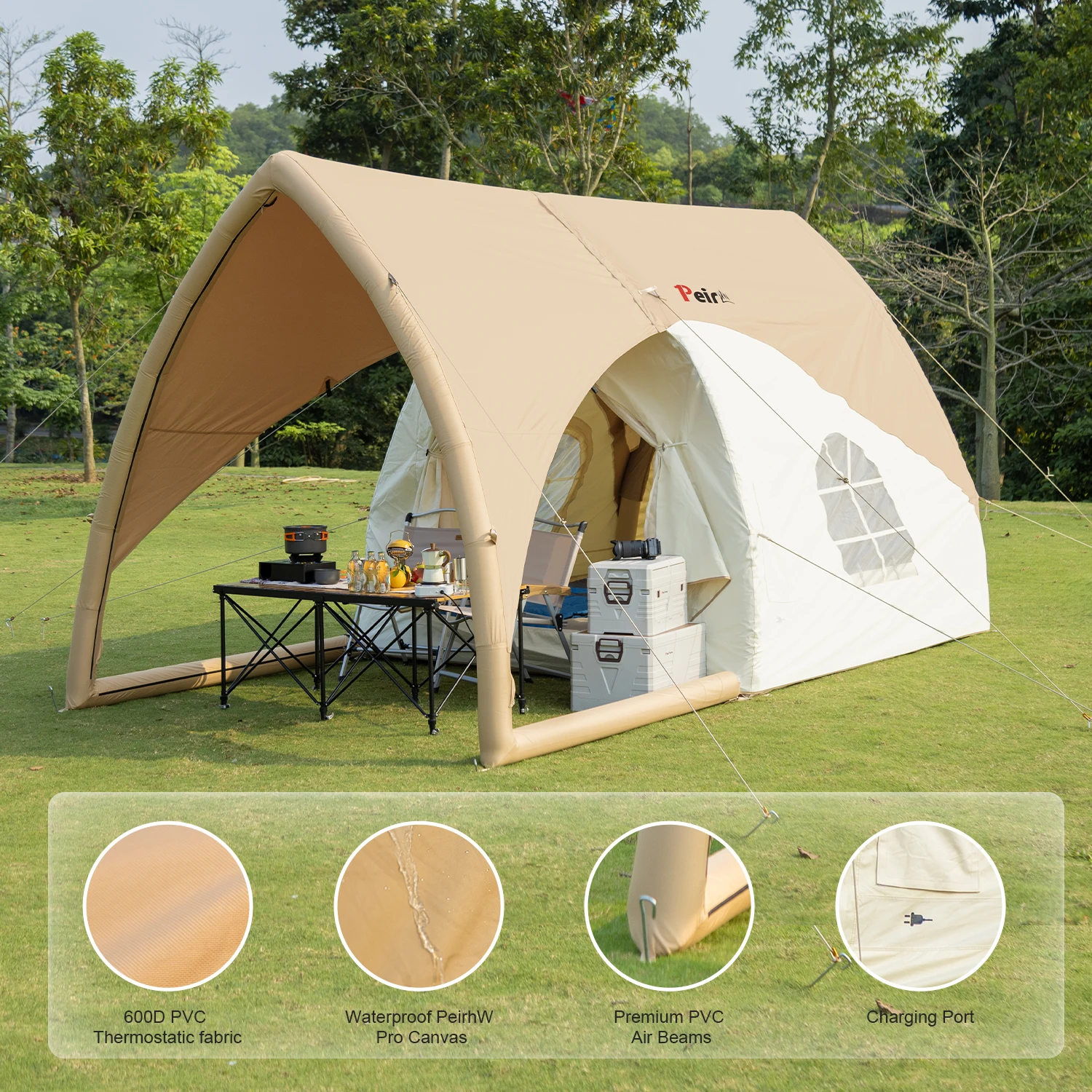 

China Inflatable House Tent Waterproof Inflatable Winter Tent Camping Outdoor Inflatable air Tent Family