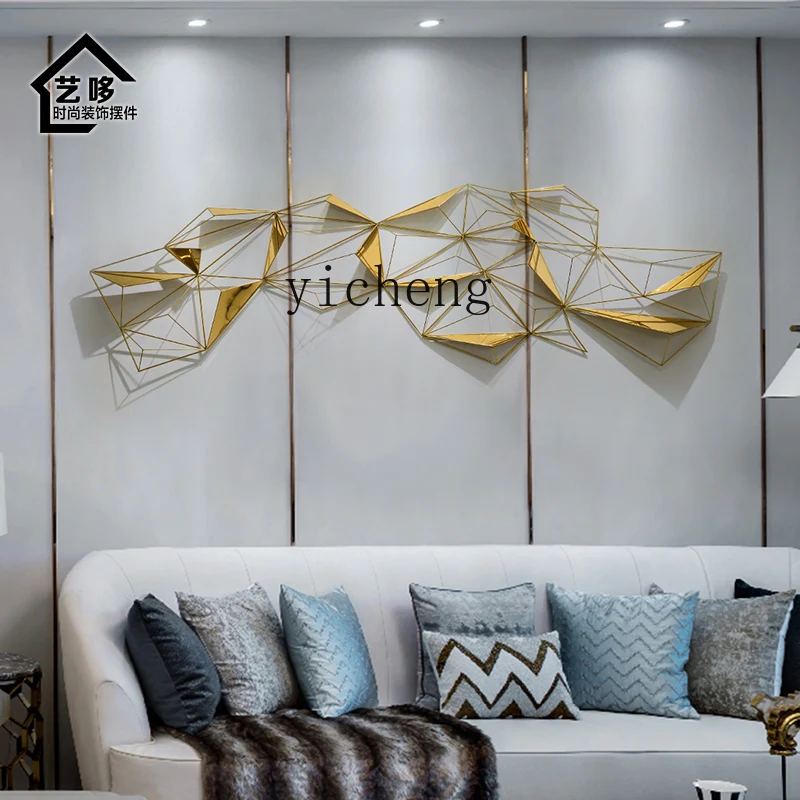 YFY  living room post-modern light luxury sofa background wall decoration hotel aisle restaurant metal wall decoration pendant