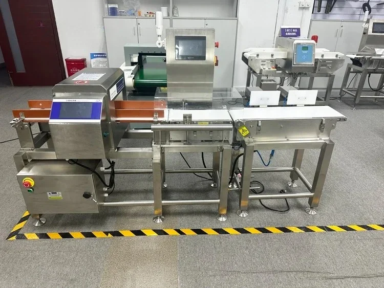 High Precision High Speed Food Industry Conveyor Metal Detecting Belt Check Weigher Machine