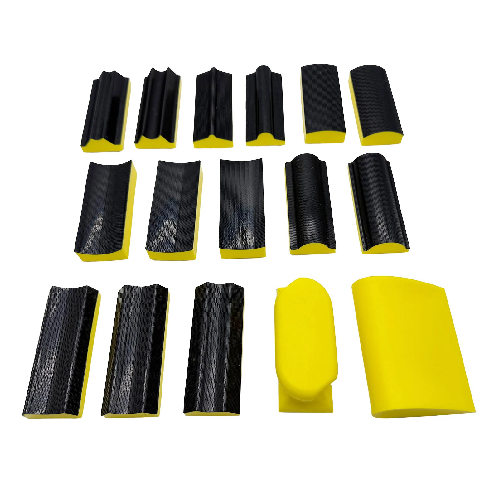 9Pcs/16Pcs Hand Sanding Block Hook and Loop Soft and Durable Foam Interchangeable Assorted Pad Furniture Restoration Crafts