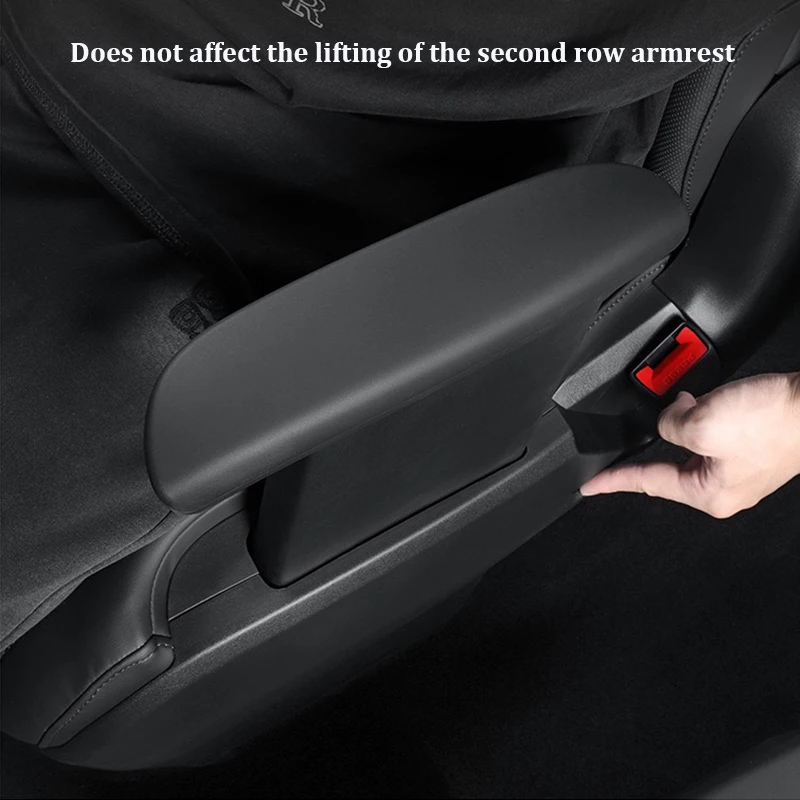 Second Row Armrest Protective Cover  Elbow Support Anti‑Dirt Anti‑Scratch Handrail Silicone Shell For Tesla Model YL 6‑Seat