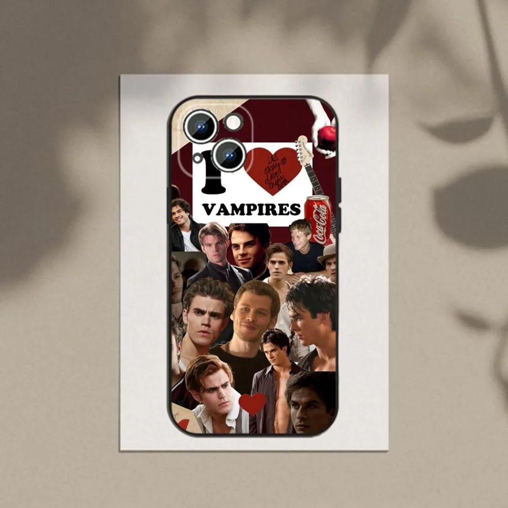 The Vampire D-Diaries  Phone Case Phone Case For Apple iPhone 15,14,13,12,11,XS,XR,X,8,7,Pro,Max,Plus,mini Silicone Black Cover