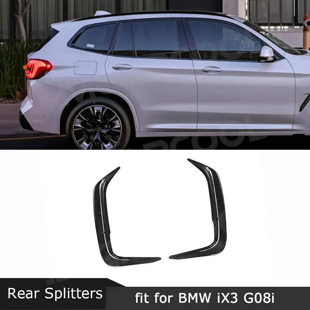 

JMCARCOOL Dry Carbon Fiber Rear Bumper Air Vent Fin Gill Trim Cover For BMW iX3 G08i 2022 Bumper Splitter Decoration