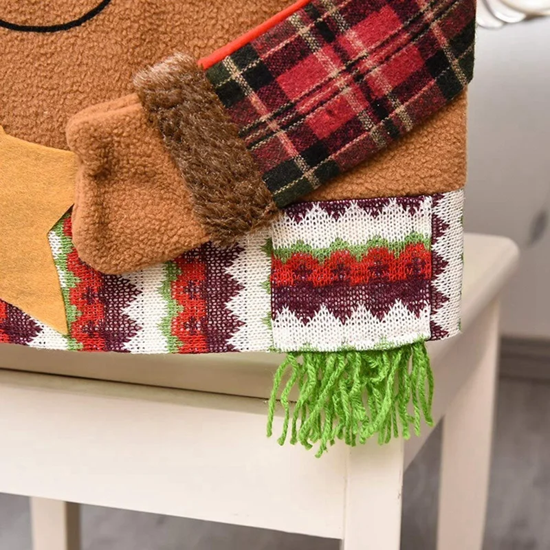 Set Kursi Dekoratif Natal ABXH, Set Bangku, Penutup Kursi Mainan Baru, Dekorasi Dekoratif, Perabot Rumah Tangga