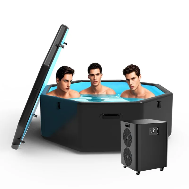 

1hp Ice Bath Therapy Complete Set Cold Plunge Water Chiller With 180*65cm Ice Bath Tub Cold Plunge Spa Bathtub