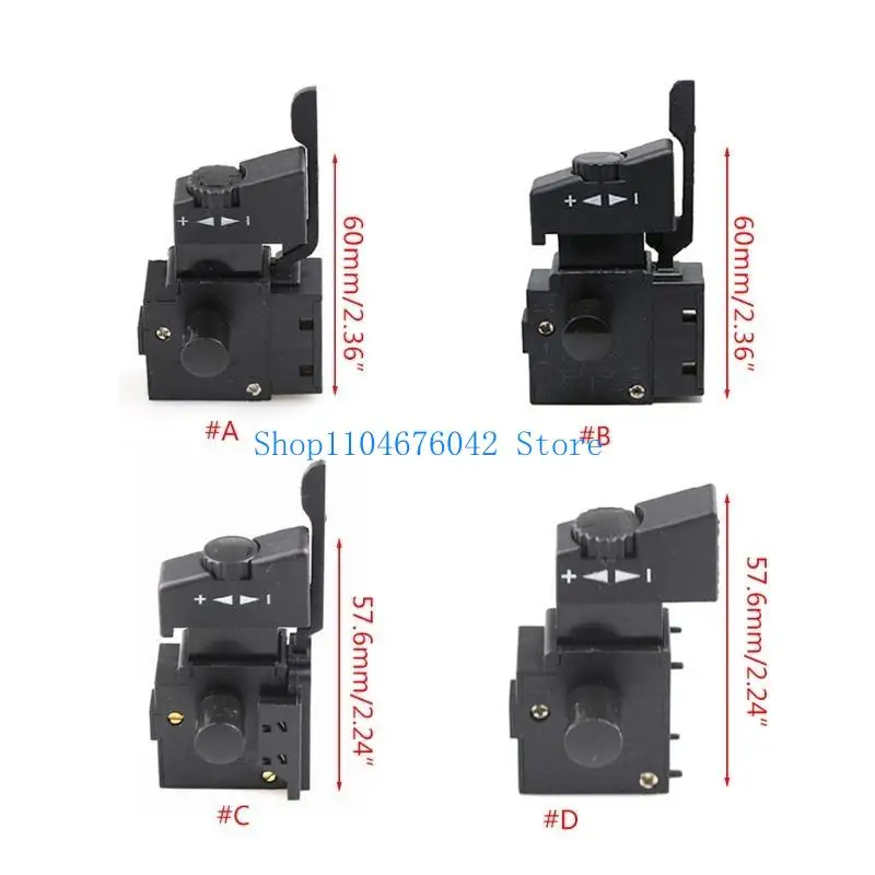 652F Trigger Switch FA2-6/1BEK Electric Hand Drill Speed Control Lock on Push Butto