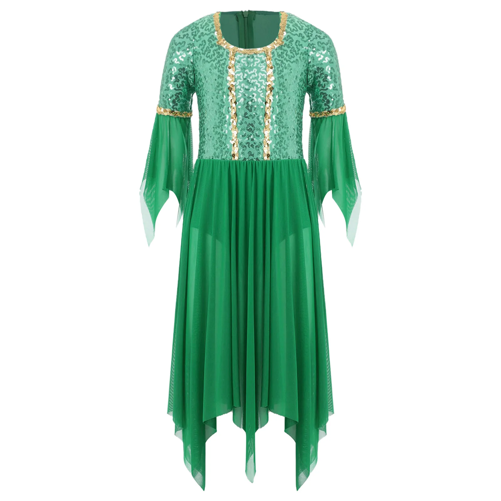 زي الأميرة الفاخر للفتيات مع تفاصيل لامعة، فستان جنية ساحر للعب السحري وحفلات الهالوين التنكرية