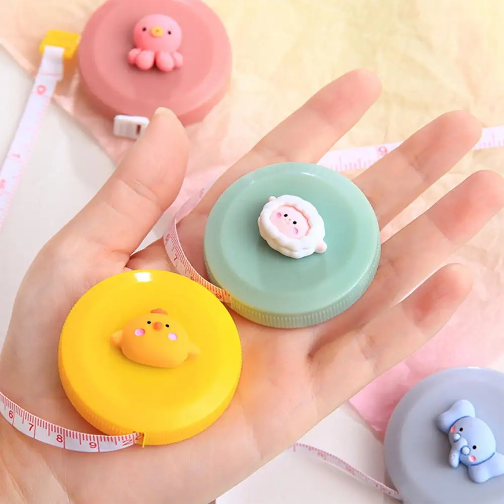 Retractable Mini Tape Measure, Ergonomic Body Measurements, Adorable Cartoon Measuring Tape for Sewing Crafting