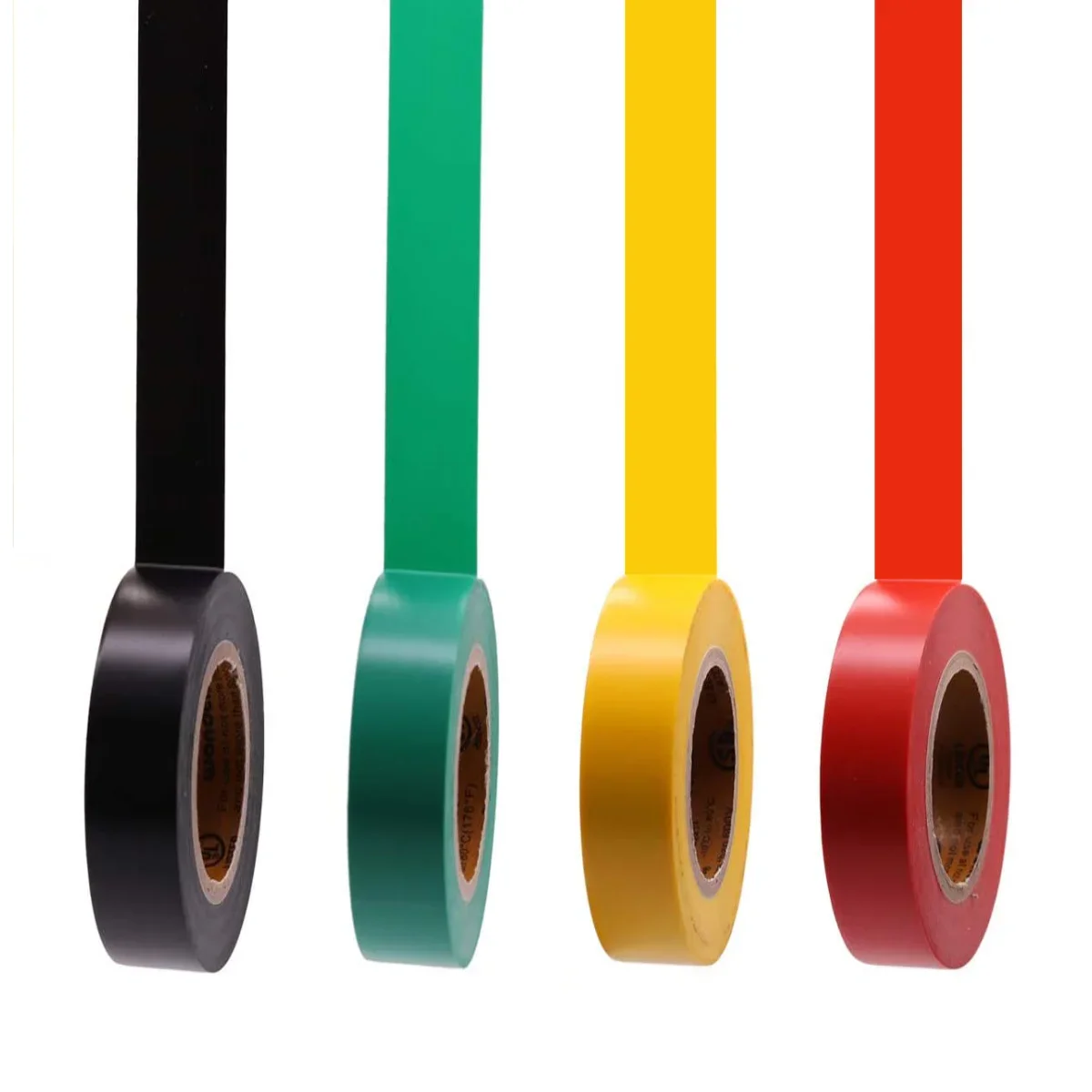 Commercial Vinyl Electrical Tape, 0.63in X19.7ft X0.006in (16mm X6m X0.15mm), Insulated, Waterproof, Flame Retardant, Lead-free