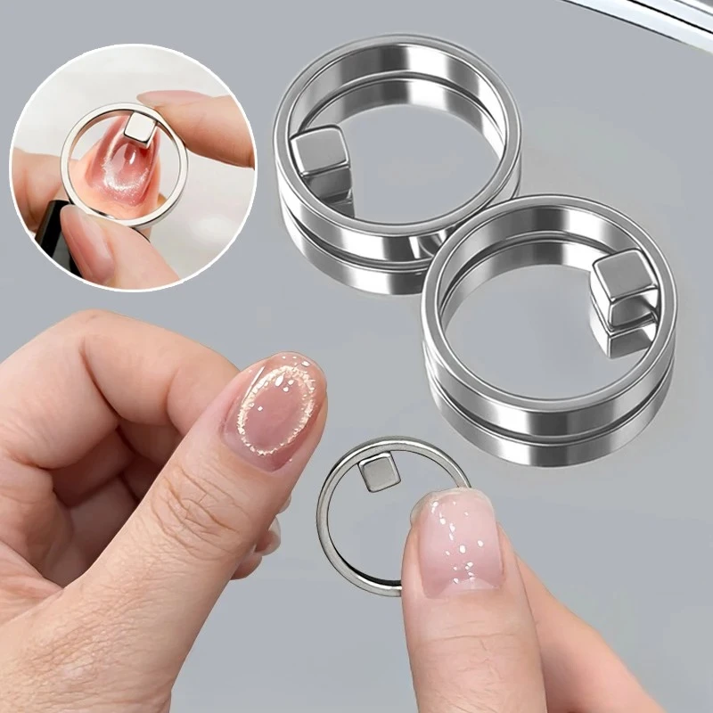 1pc Circular Cat Eye Nail Magnet Strong Magnetic Tool For Nail Gel Polish Manicure DIY Art Design Ring shape