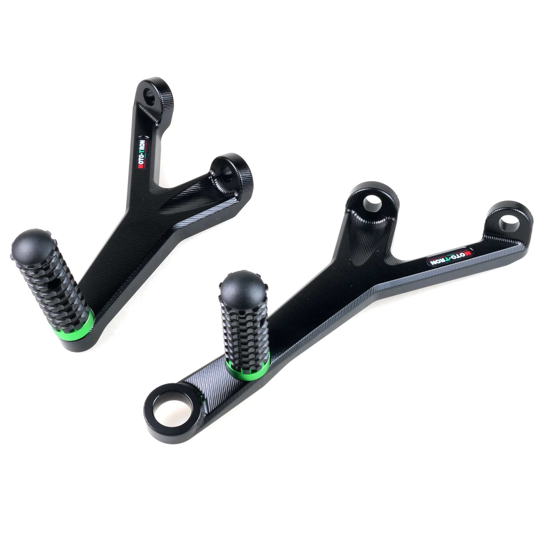 High-quality MOTO-TRON Motorcycle CNC Rear Footrests Bracket Kit Foot Pegs Rests Assembly For KAWASAKI Ninja400 Z400 2018-2024