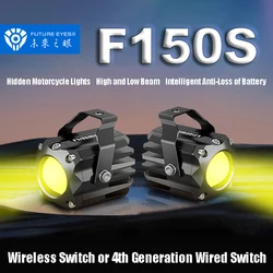 Future Eyes F150S Hidden Motorcycle Spotlight Fog Lights Auxiliary Lights Small Size Large Power Superbright Lamps 60W Spotlight