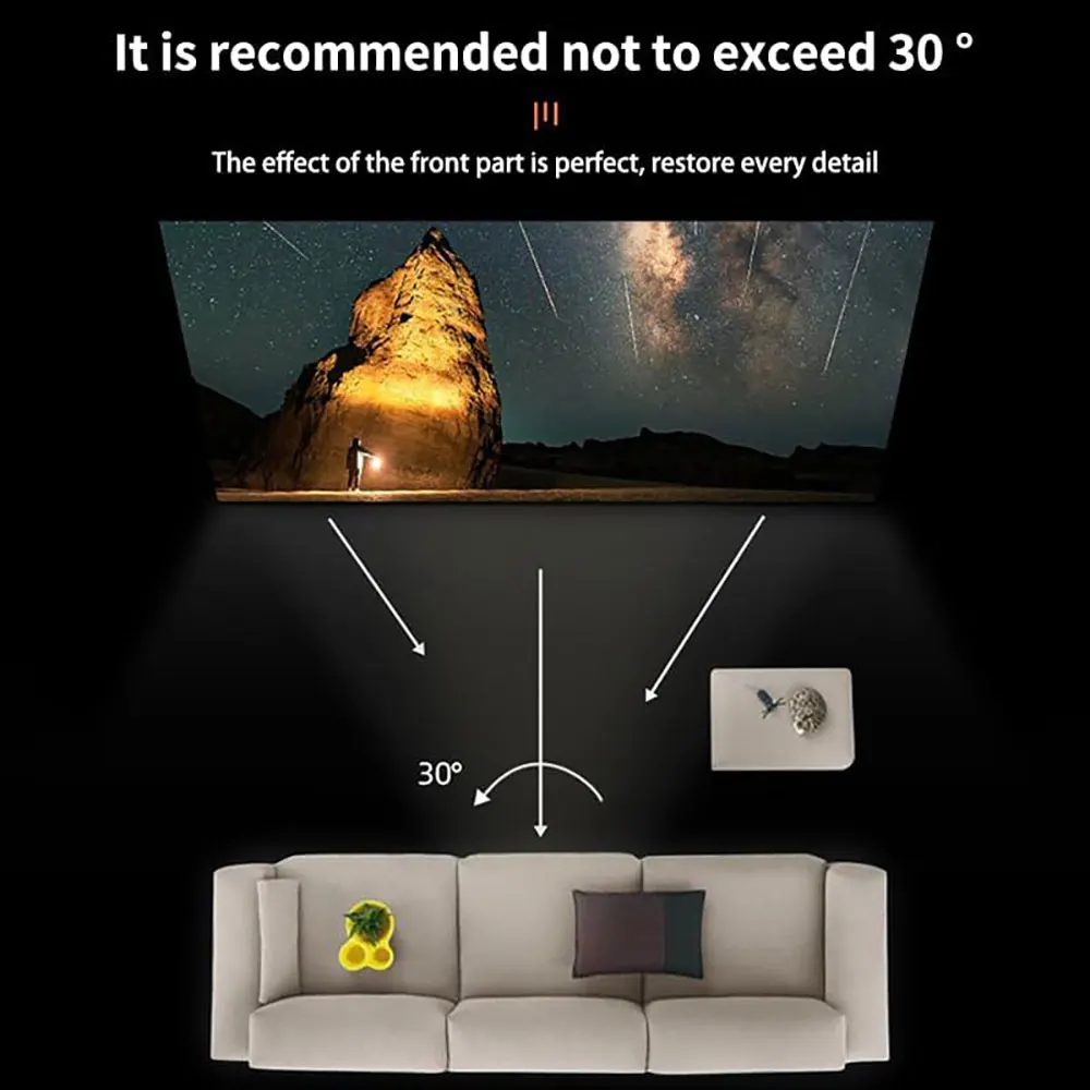 LEJIADA New 16:9 Anti-Light Projector Screen Black Border With Holes Metal Grey Portable ±30° Wide Viewing Angle Home 60-133Inch