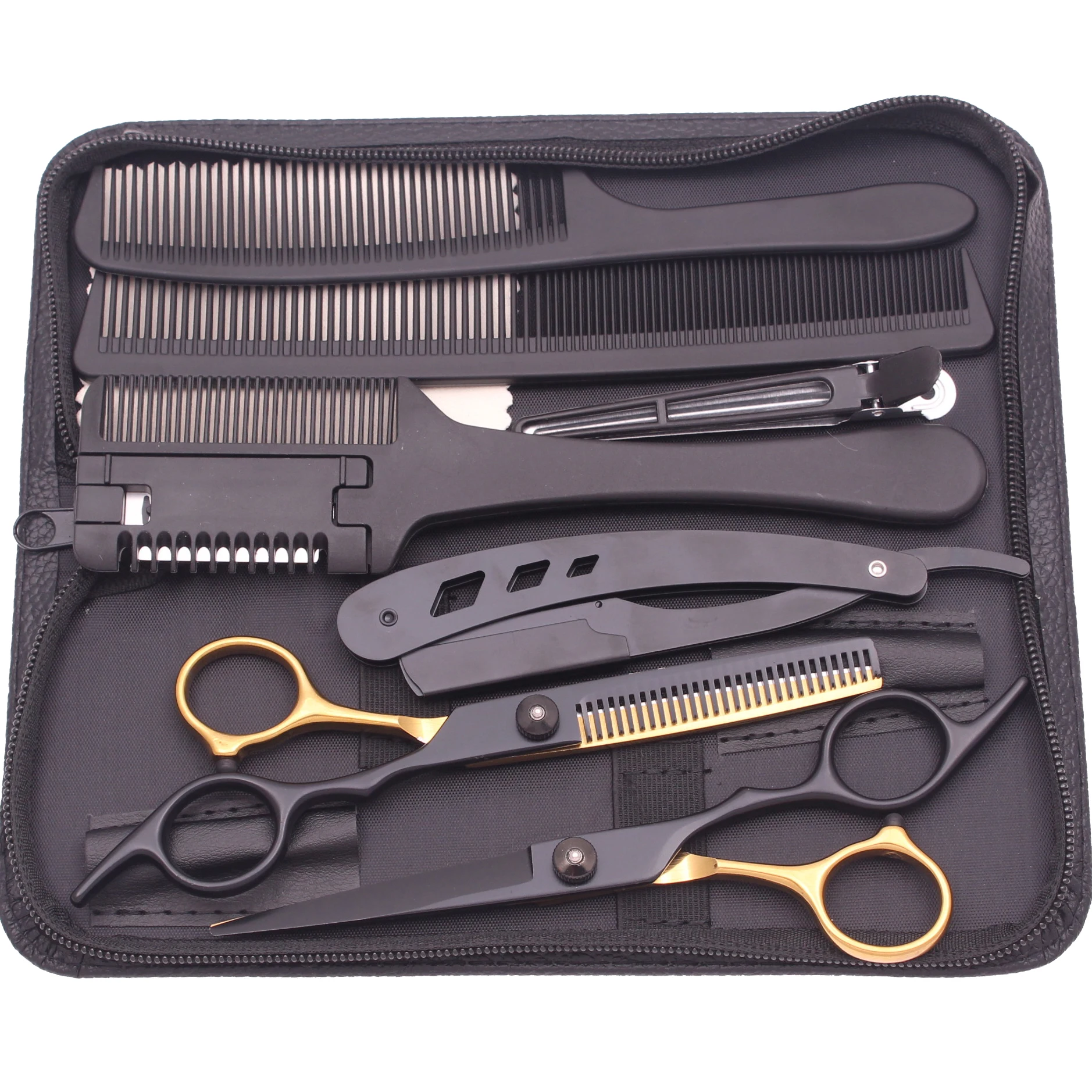 6,0'' Zoll Haarschere Professionelle Schneideschere Ausdünnung Friseur Haarschnitt Set Salon Friseur & Zuhause Japanischer Stahl 1001