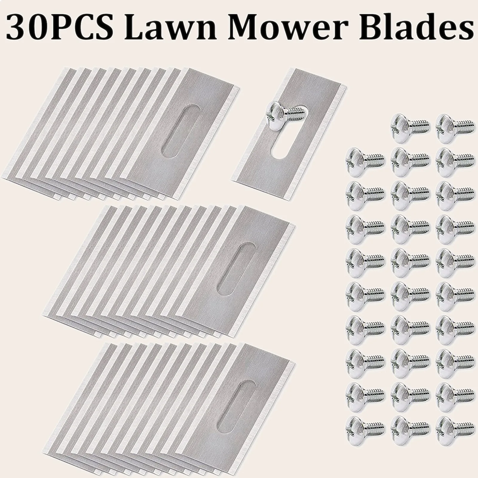 30PCS Grass Trimmer Blade Replacement Cutter for Robotic Lawn Mower Gardena Husqvarna