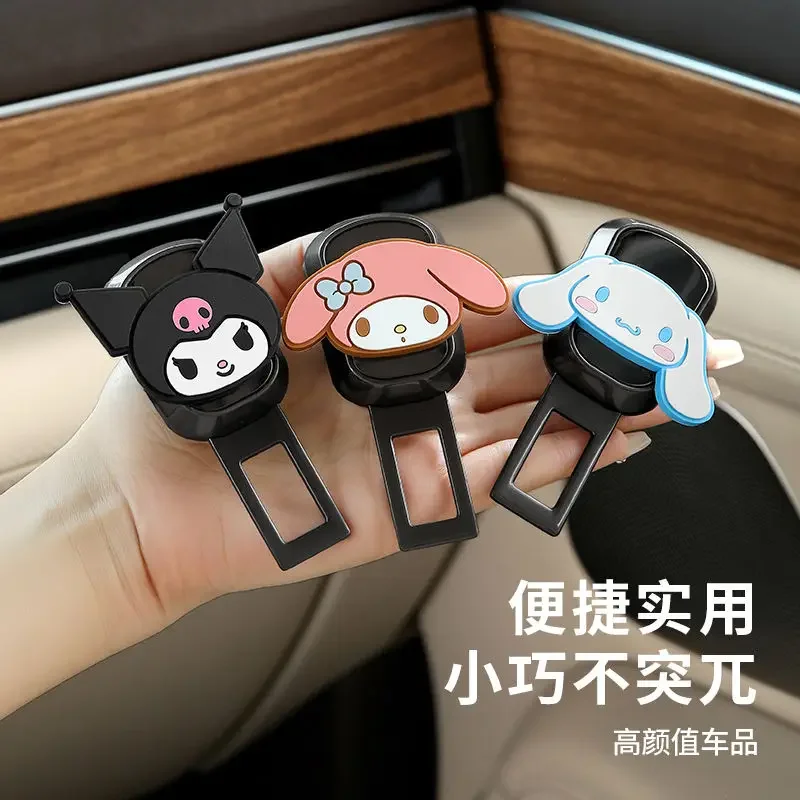 

New Kawaii Sanrio Anime Figure Kuromi Melody Cinnamon Car Seat Belt Cartoon Safety Bag Seat Belt Extender Seat Belt Fixer Gift