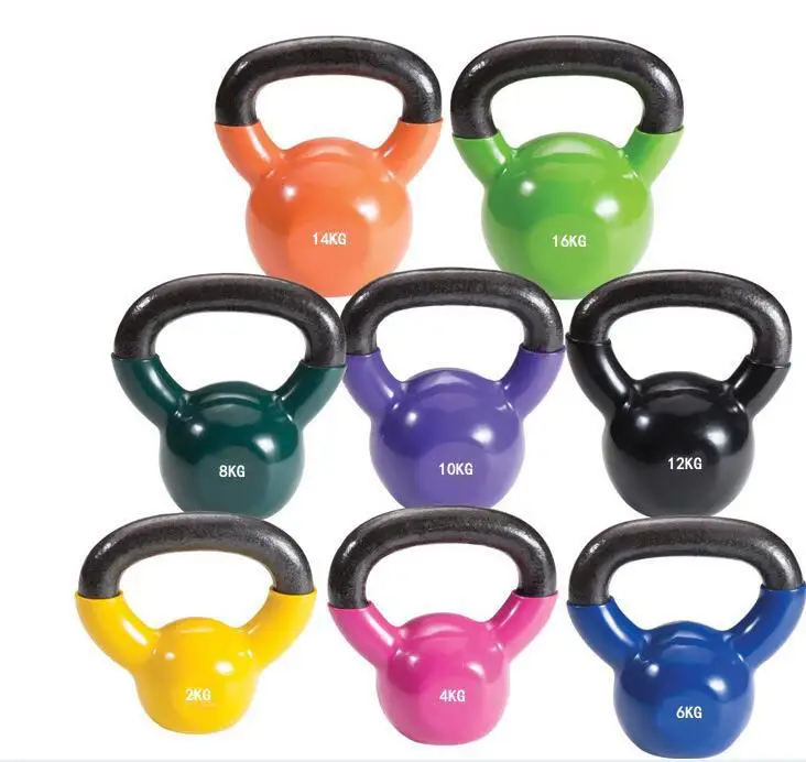 2026 Home Use Vinyl Dipping Handle Kettlebell Gym Fitness Lifting Equipment Dipped Kettlebellpromote Sales