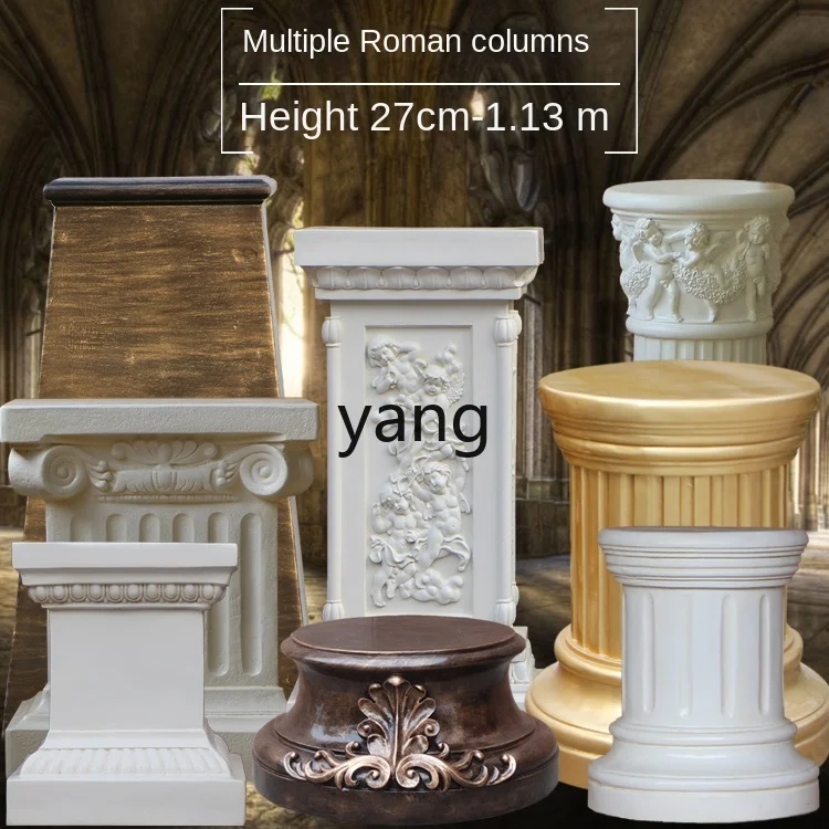 CX Roman Column Sculpture Display Stand White round Base Wedding Road Lead Garden Hall Decoration