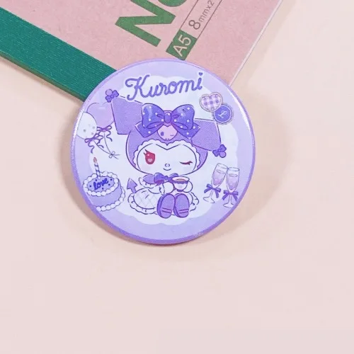 Fashion 7pcs Sanrio Kuromi Cinnamon Anime Badges Backpack Cartoon My Melody Pin Brooch Jewelry Jeans Accessories Kids Gift Toy