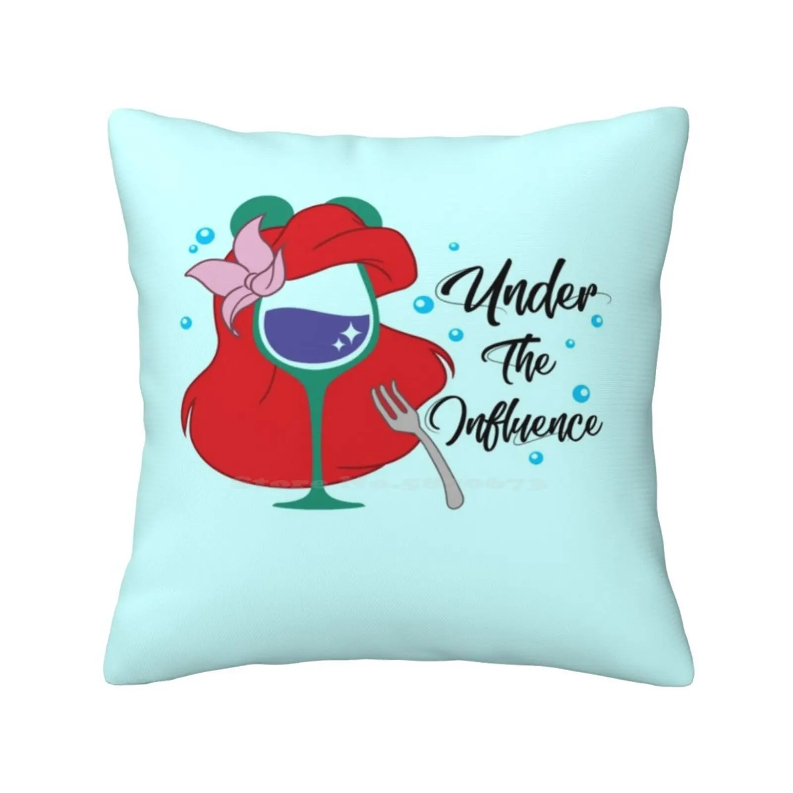 Under The Influence Soft Comfortable Pillowcase The Little Mermaid Mermaid Party Ariel Cruise Line Princess Womens Food And Wine