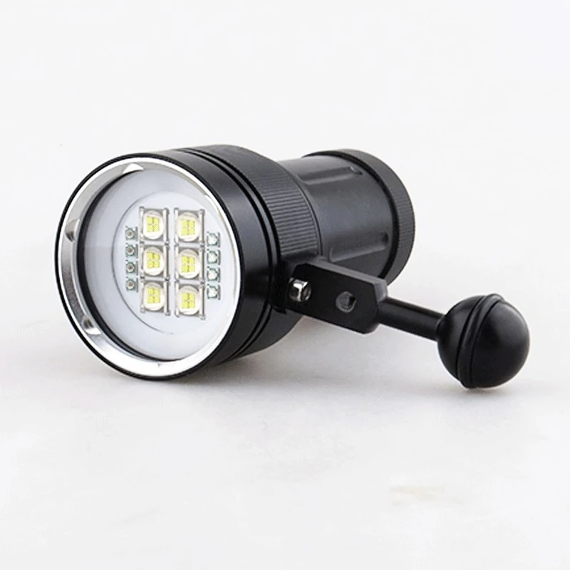 LED diving flashlight, super bright underwater photography fill light multi-function flashlight