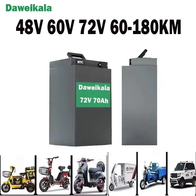 

48V/60V/72V 45Ah-70Ah Li-ion Battery - High Capacity Rechargeable Power Pack for Electric Motorcycles/Tricycles, Fast Charging &