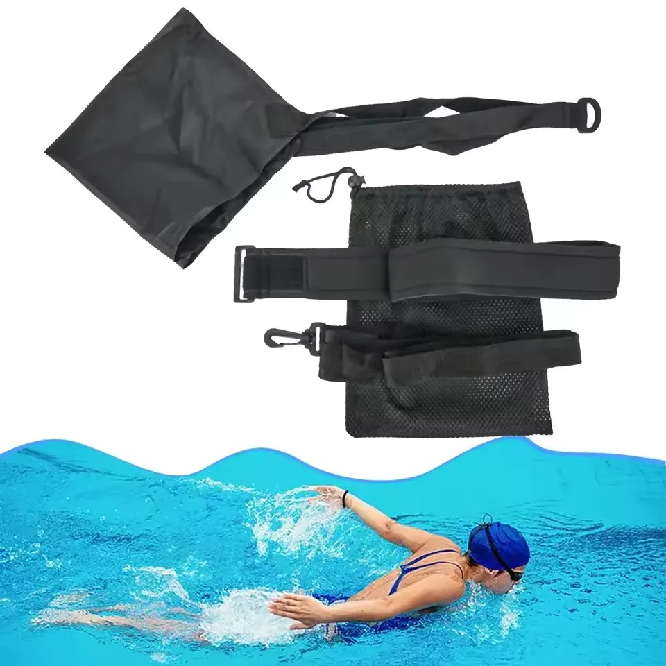 Swimming Strength Training Resistance Belt Training Equipment Adults Kids Swim Training Exerciser Belt With Drag Parachute