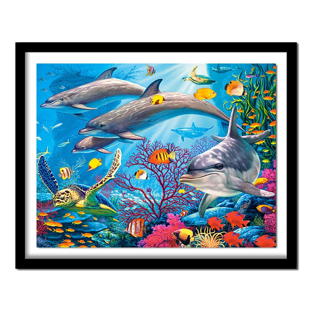 Diamond Painting Landscape Diamond Embroidery Underwater World Needlework  Handicraft Home Decor