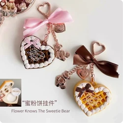 Flower Knows Strawberry Cupid Solid Balm Pendant Shell Pearl Sweetheart Bear Pendant