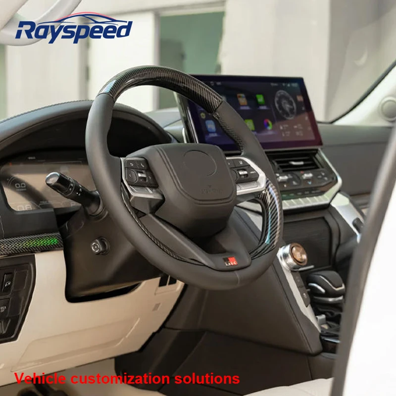 For Land Cruiser LC200 Aluminum Dashboard Conversion Kit LC300 Style Luxury Interior Upgrade with Screen Navigation