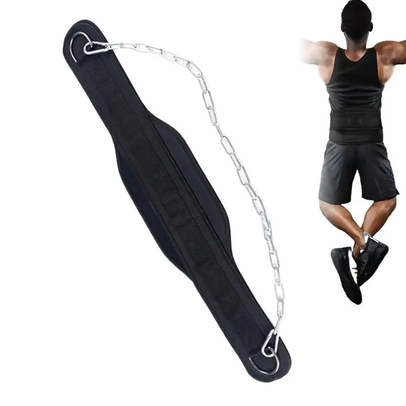 

Weight Belt Squat Harness With Steel Chain Heavy-Duty Strength Training Accessories For Pull-Up Powerlifting Bodybuilding