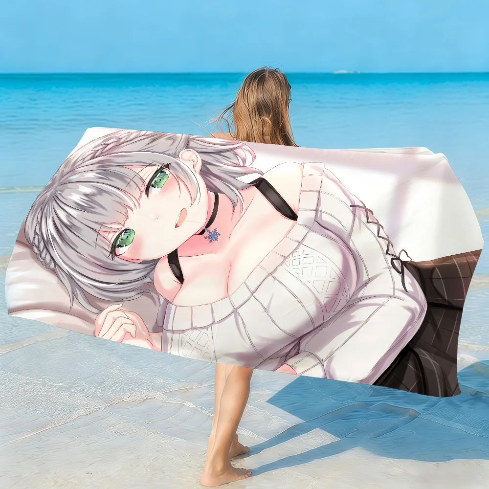 V- Shirogane Noel Towel Soft Lightweight Anti-Sand Large Beach Towel Quick-Drying Bath Sports Family