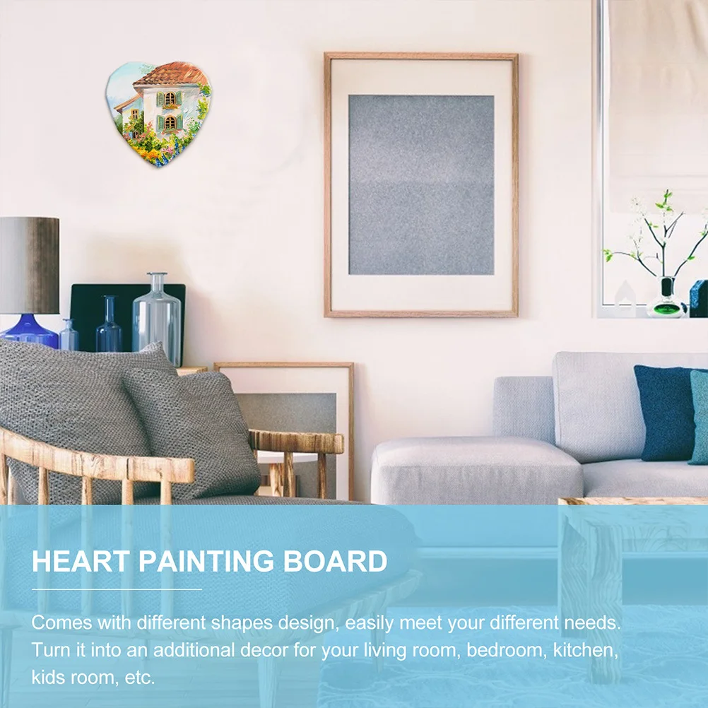 

6Pcs Heart Shaped Oil Painting Frames Art Stretcher DIY Art Frame White Suitable for All Decorative Painting Projects