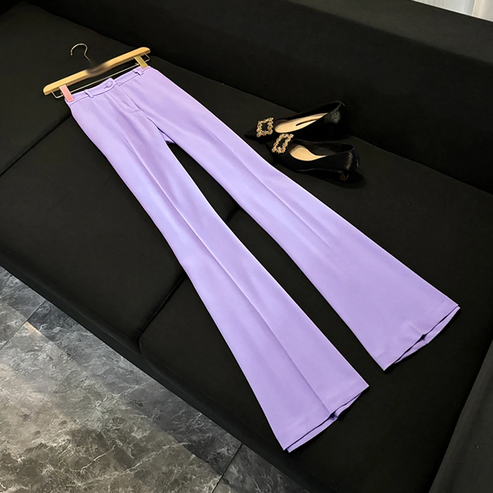 TWOTWINSTYLE, conjuntos informales de dos piezas lisos para mujer, Top de manga larga con solapa, pantalones de cintura alta, conjunto elegante de fiesta, estilo femenino KSE528826