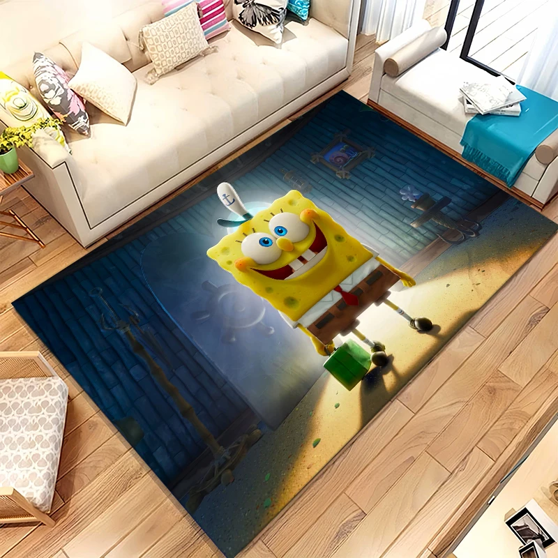 Funny S-SpongeBob Patrick Star Cartoon Living Room Non-Slip Area Rug Soft Carpet for Bedroom Playroom Sofa,Home Decor Doormat