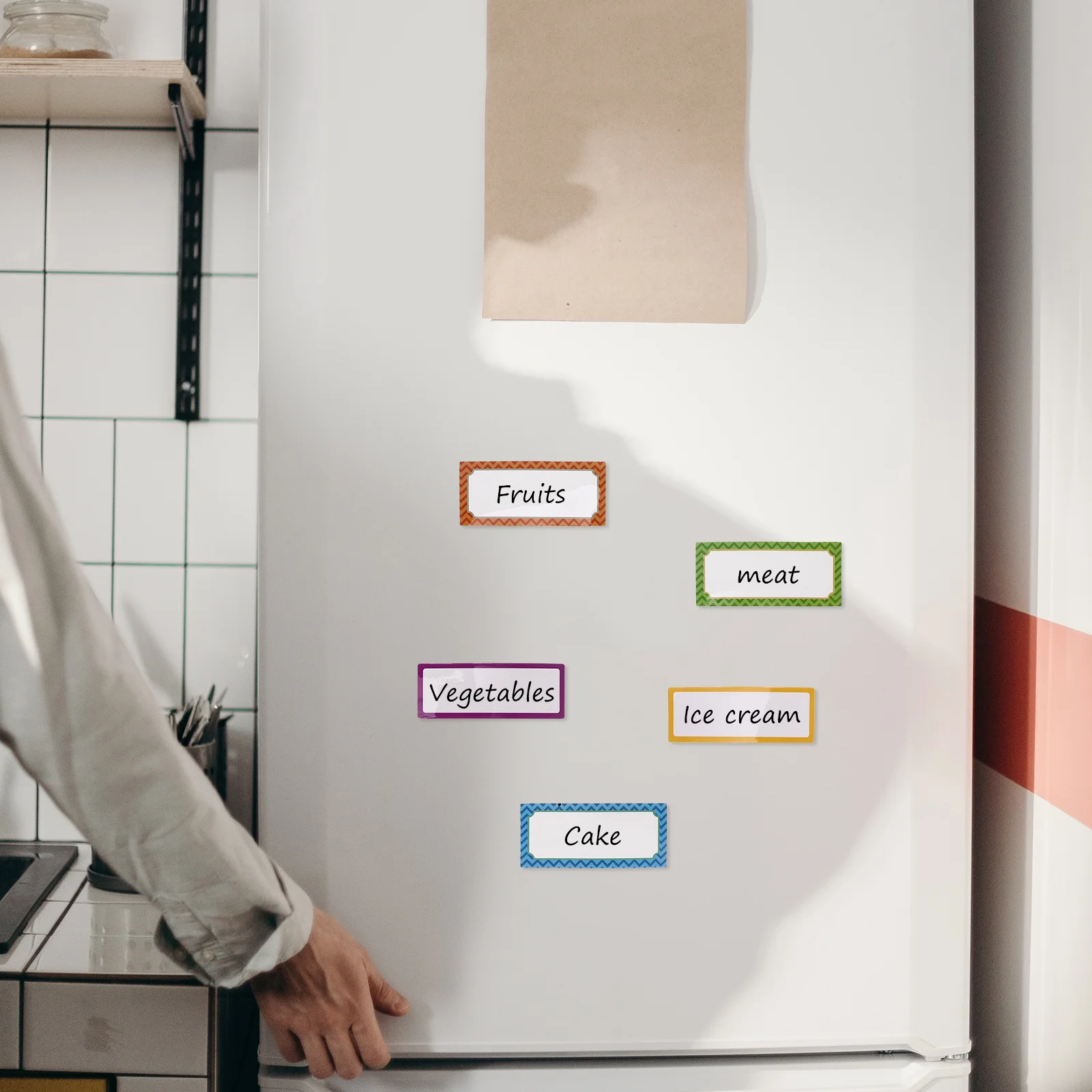 

16Pcs Magnetic Name Tags Dry Erase Labels Reusable Handwritten Name Stickers for Whiteboard Fridge Classroom Dry Erase Magnets