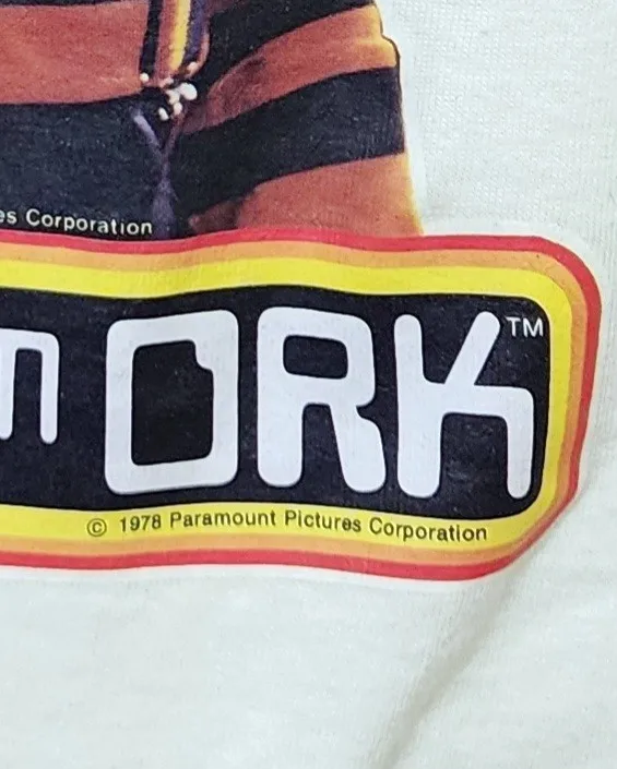 تي شيرت كلاسيكي 1978 مورك آند ميندي من أورك روبن ويليامز 70s 20x29 5 1970s تي شيرت جرافيك عتيق للجنسين #3