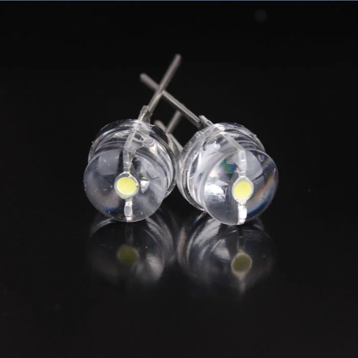 10Pcs In-Line 8Mm Strohoed Led Wit Rood Blauw Emerald Licht 0.5W Led F8 Lamp kraal Dip