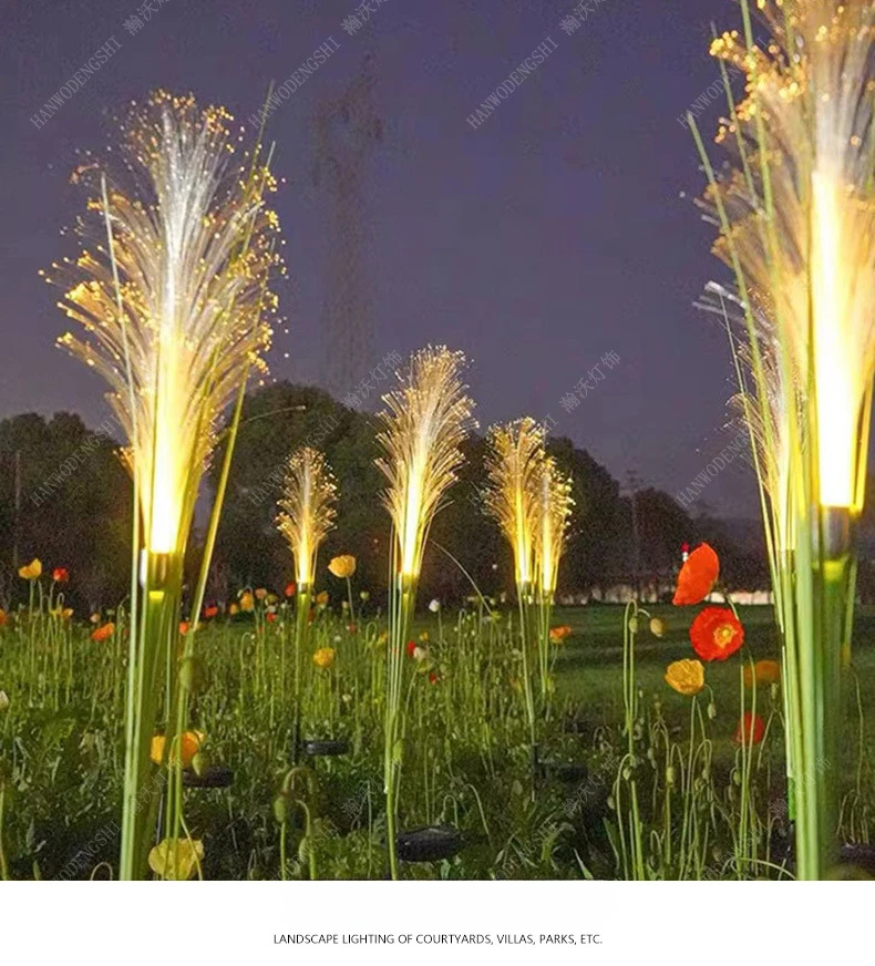 1~8PCS LED Solar Garden Lamp Waterproof Reed Light Outdoor Lawn Yard Garden Christmas Decoration Light Decor Solar Power Lights