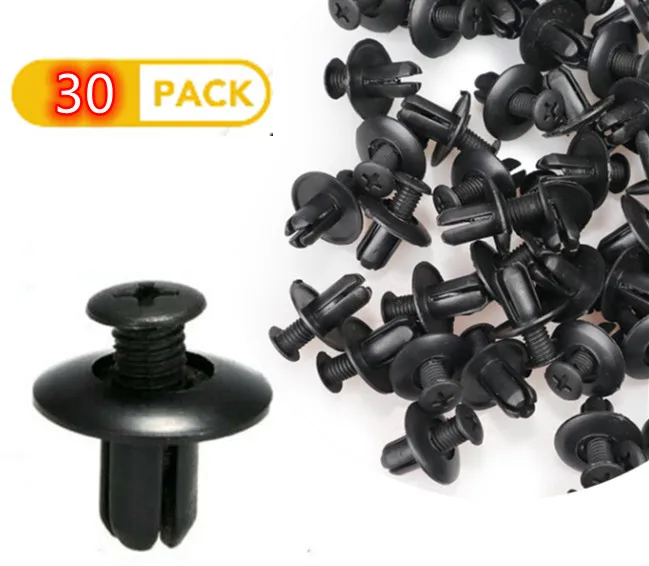 8mm Black Plastic Rivets Fasteners Screw Car Bumper Fender Black Rivet Car Fastener Clips for Dodge Journey Charger Challenger