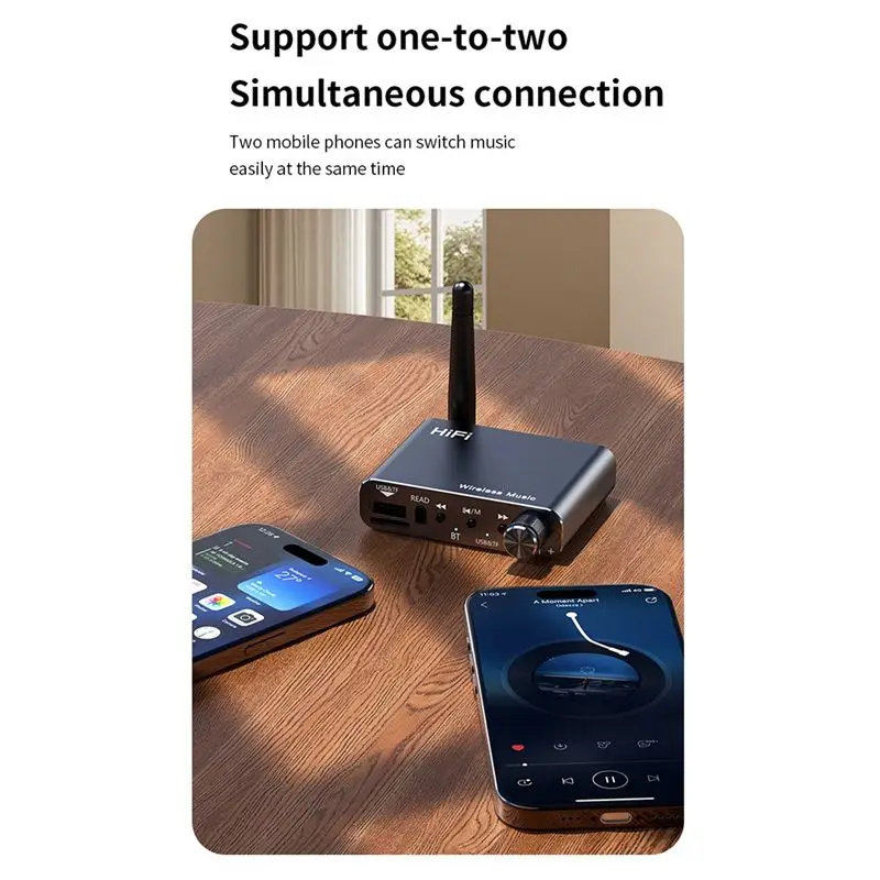 DT23 Bluetooth 5.4 Audio Transmitter Receiver 3.5MM AUX for RCA USB U-Disk HIFI Stereo Music Adapter for DSP Decoding