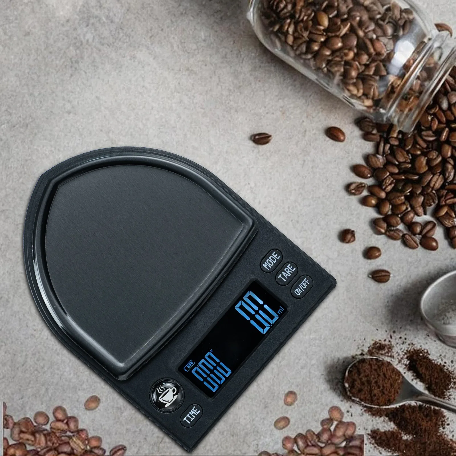 Home Electronic Scale Kitchen Coffee Scale with Timer 600/0.01g High Precision Drip Espresso Scale with Backlit LCD Display