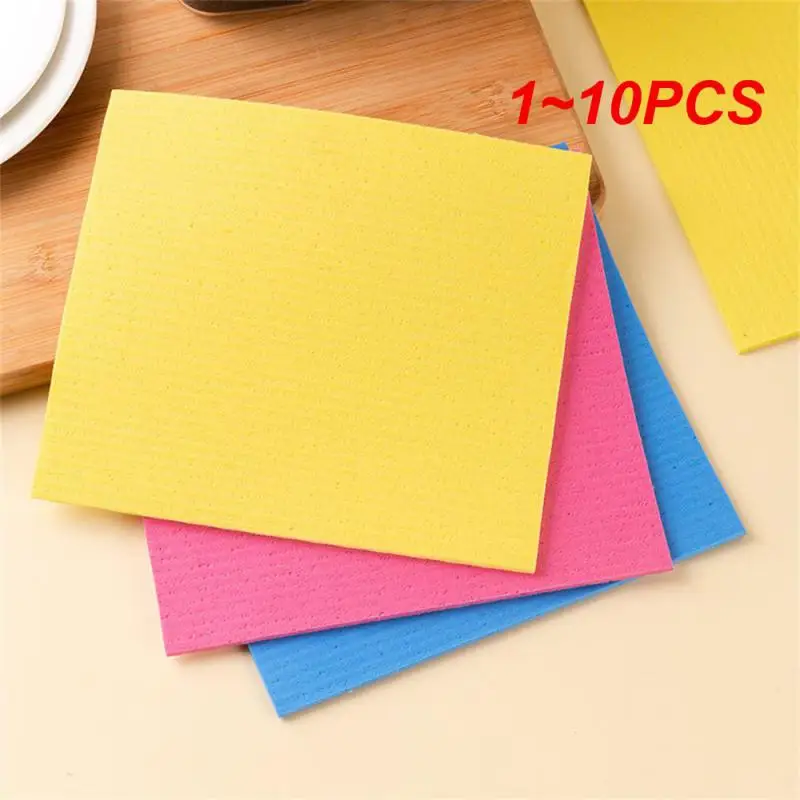 

1~10PCS Cleaning Sponge Wipes Natural Wood Pulp Cotton Wood Pulp Cotton Cleaning Cloths Dishcloth Cleaning Dishwashing Cloth