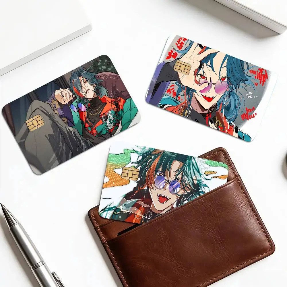Kaisei Virtual Singer N-Nijisanji Card Sticker 4Pcs Credit Card Skin Anti Scratch Bank Debit Card Decal