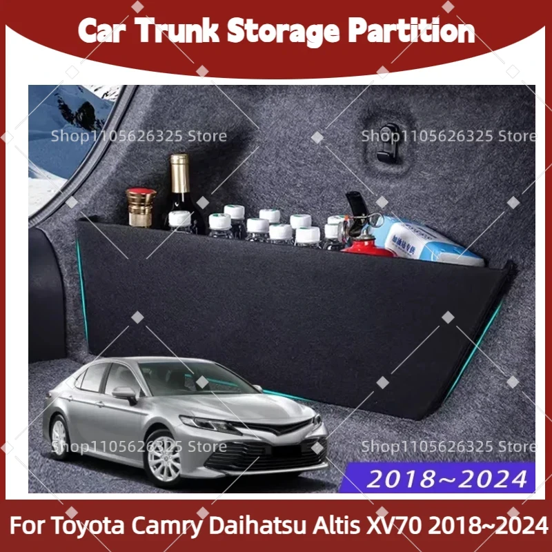 For Toyota Camry Daihatsu Altis XV70 2018~2024 Car Trunk Storage Partition Multi-function Storage Box Auto Interior Accessories