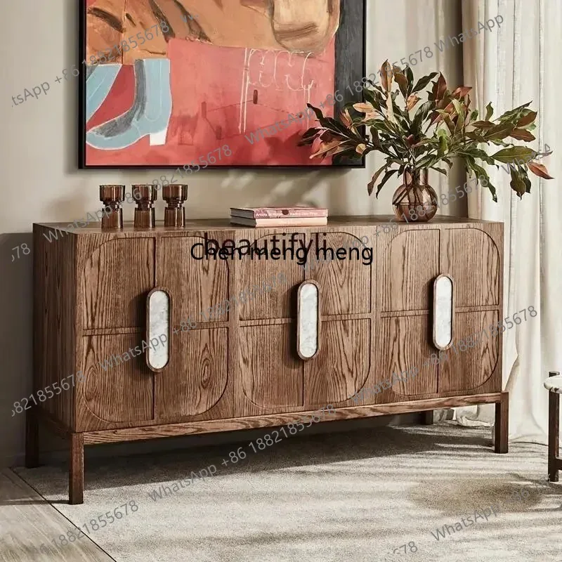 

LHY26 ss New style NN American simple light luxury dining side cabinet modern marble restaurant locker entrance wall storage cab